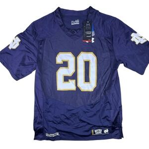 Notre Dame Home Blue Jersey #20 Size M U/A Stitched NWT Fighting Irish